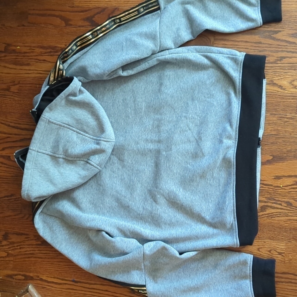 Switch Remarkable Billionaires Club gray zip fleece hoodie with black/gold sz XL - Picture 7 of 10